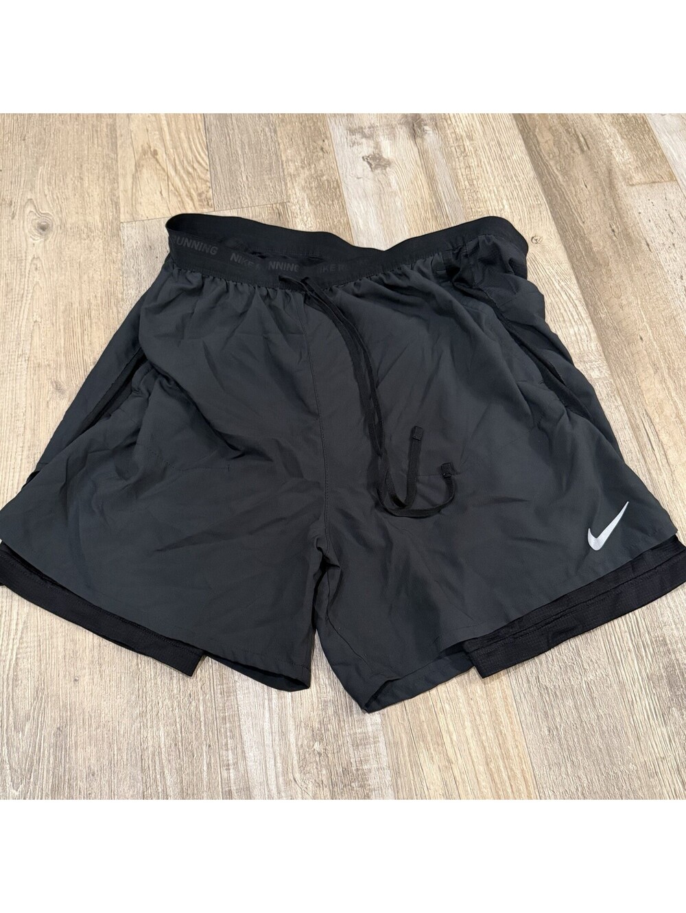 Nike Men’s Stride Dri-FIT 5” Hybrid Running Shorts Black XL DM4757-010